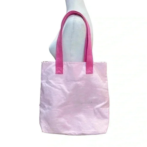 Disney Minnie Mouse Pink Canvas tote carry bag - Picture 2 of 3